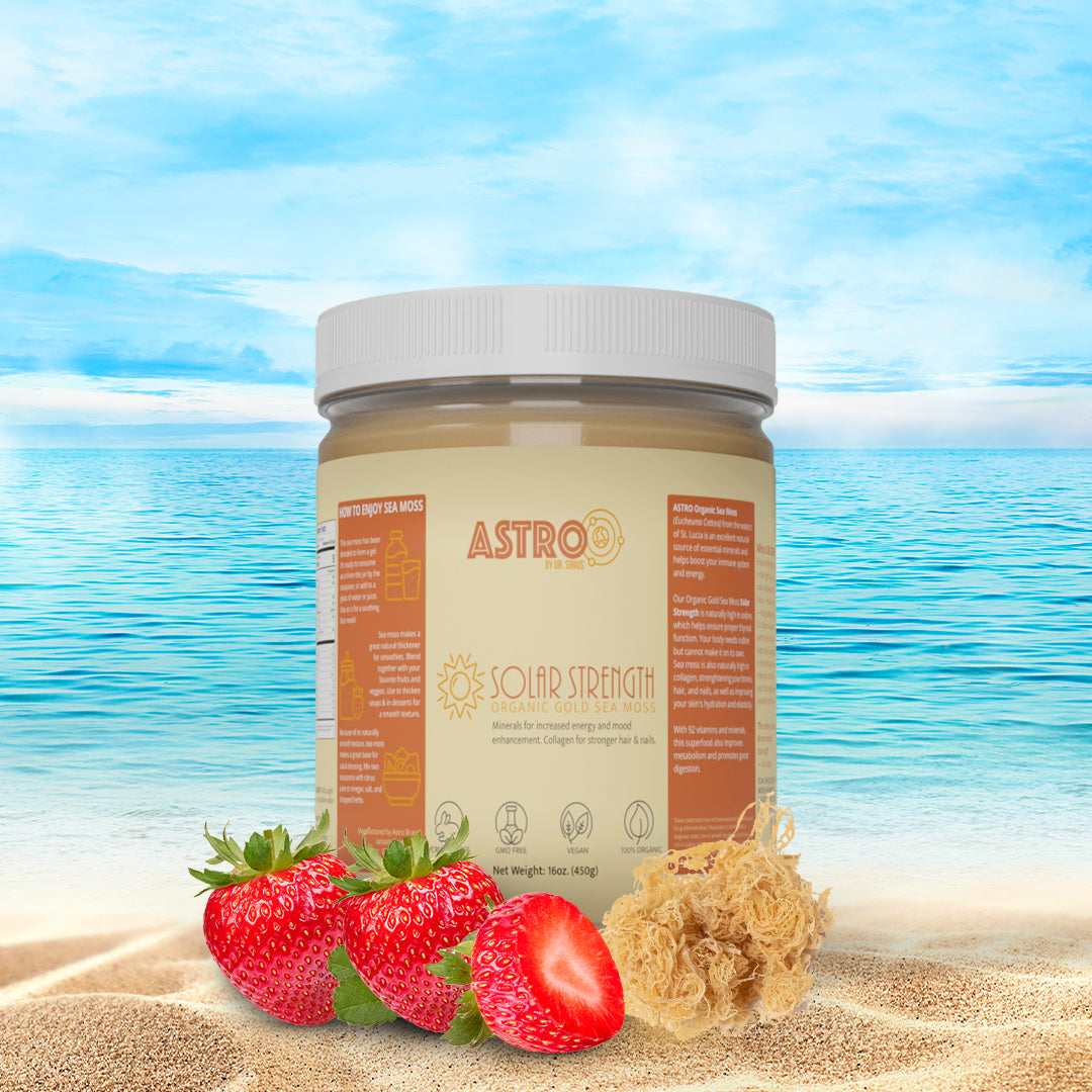 Astro Brand Fruit Infused Sea Moss Gels 16oz/Strawberry